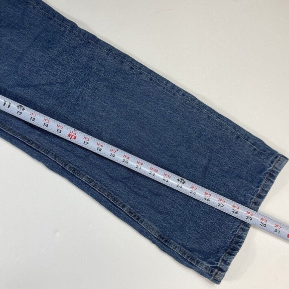 Saint & Sofia Jeans Size 26 Wide Straight Leg Hight Waist Denim Blue Medium Wash - Picture 7 of 9